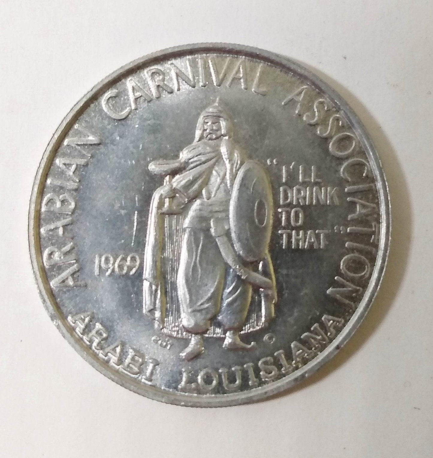 Mardi Gras 1975 Arabian Carnival Association Circus-Daze Doubloon Coin - TulipStuff