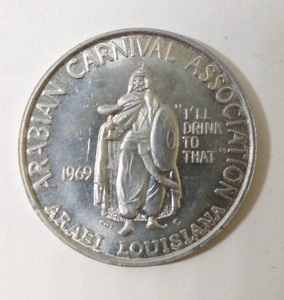 Mardi Gras 1975 Arabian Carnival Association Circus-Daze Doubloon Coin - TulipStuff