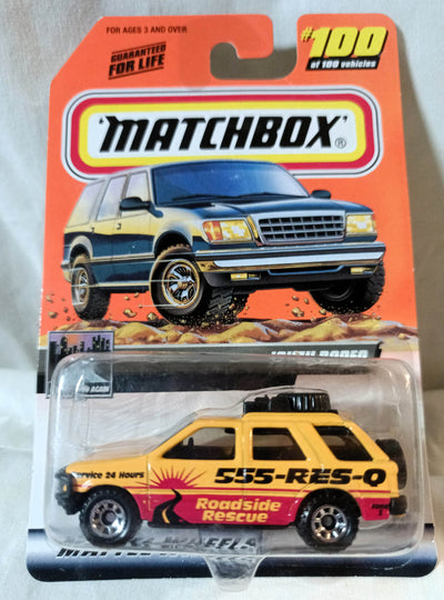 Matchbox #100 Isuzu Rodeo On The Road Again Series 2000 - TulipStuff