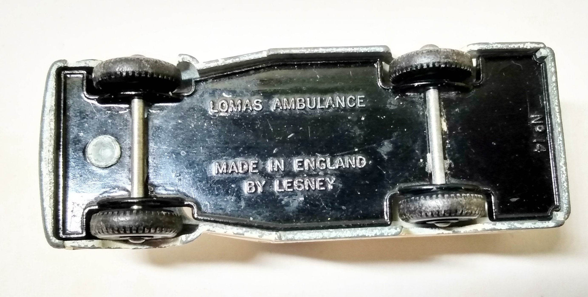 Lesney Matchbox 14 Bedford Lomas Ambulance 1962 England - TulipStuff