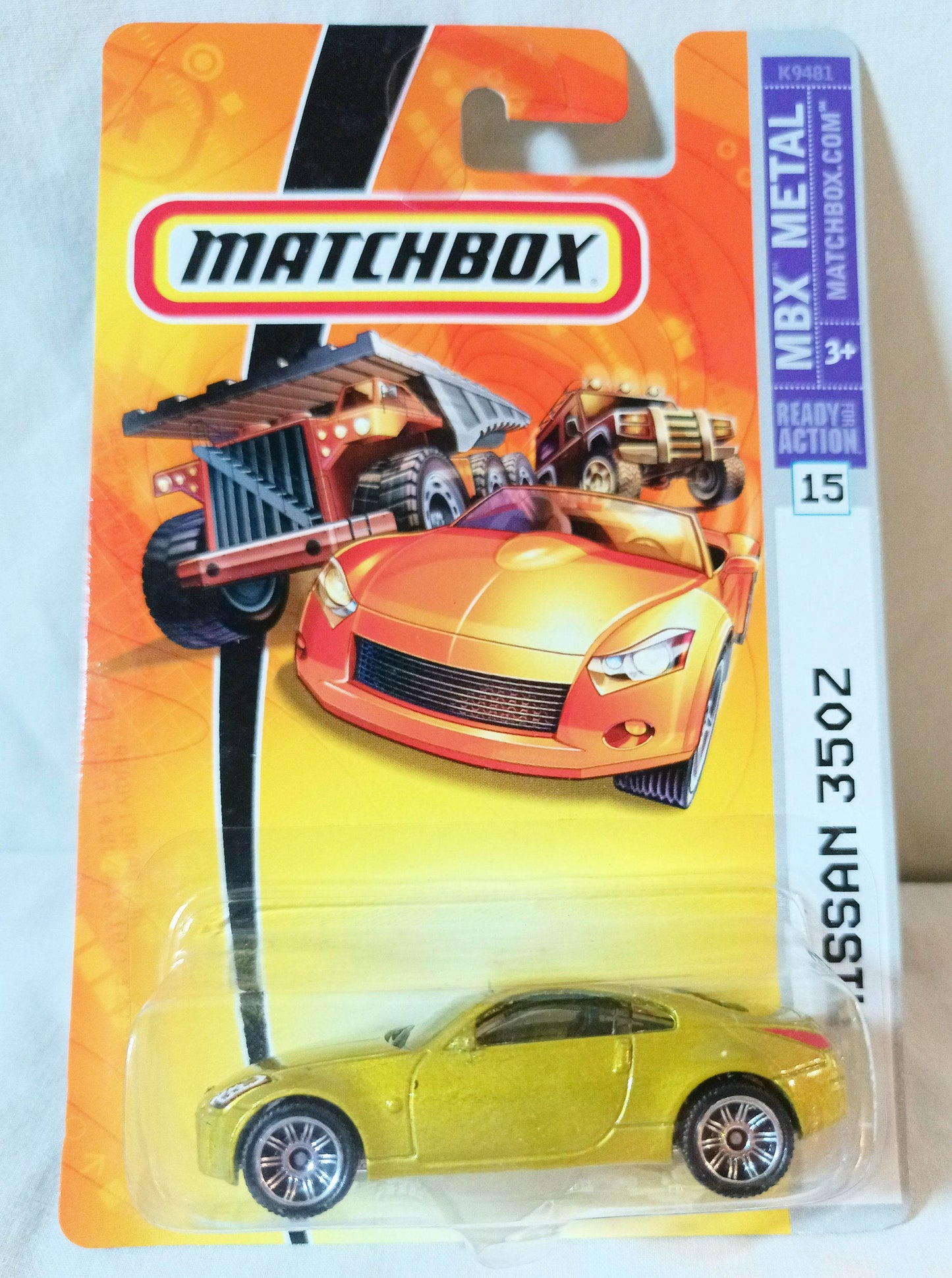 Matchbox #15 2003 Nissan 350Z MBX Metal Gold 2007 - TulipStuff
