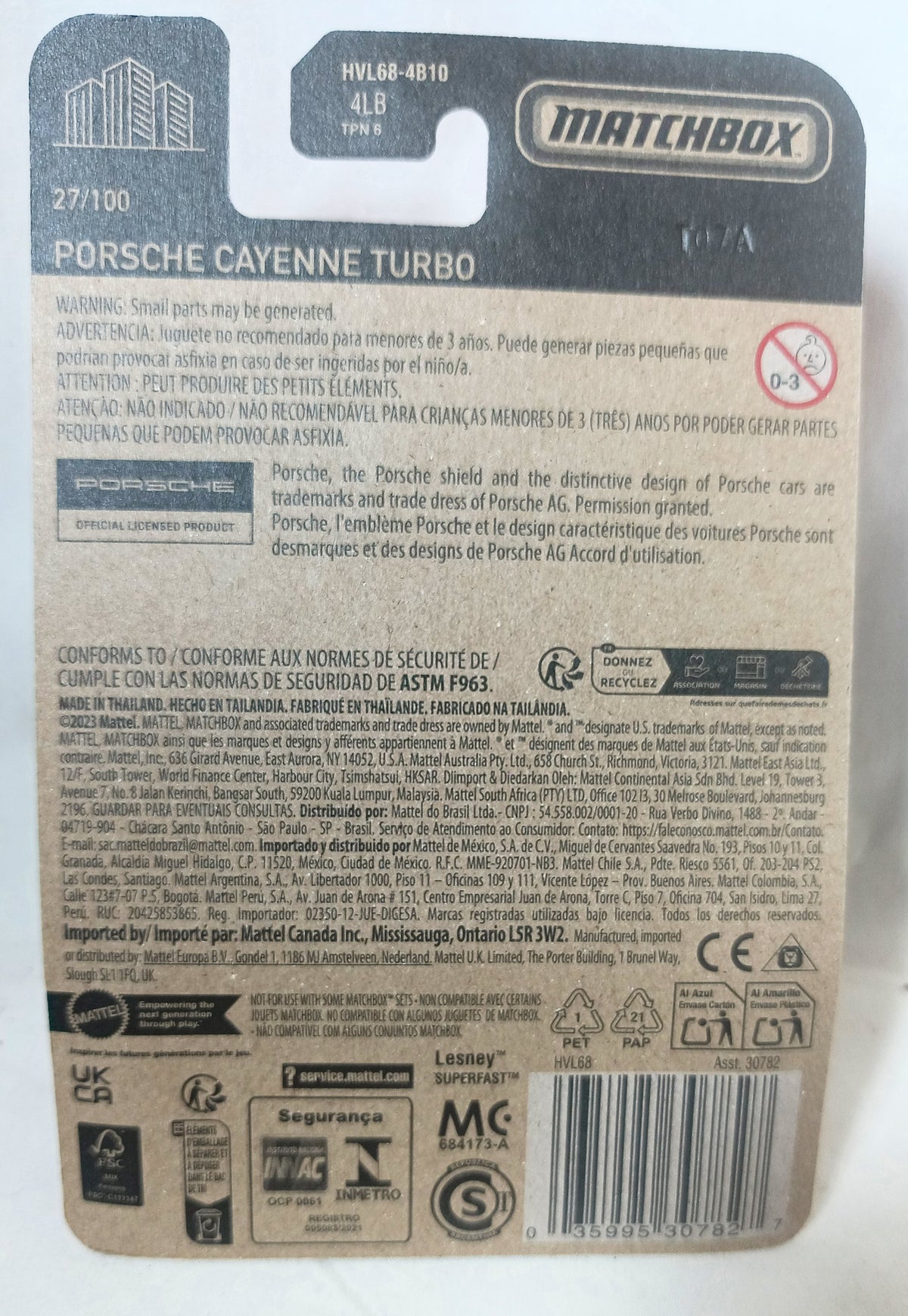 Matchbox MB27 Porsche Cayenne Turbo SUV MBX Metro White 2024 - TulipStuff