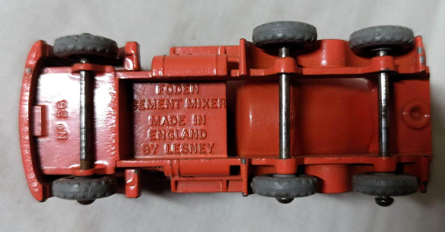 Lesney Matchbox 26 Foden Cement Mixer Truck 1961 England gw - TulipStuff
