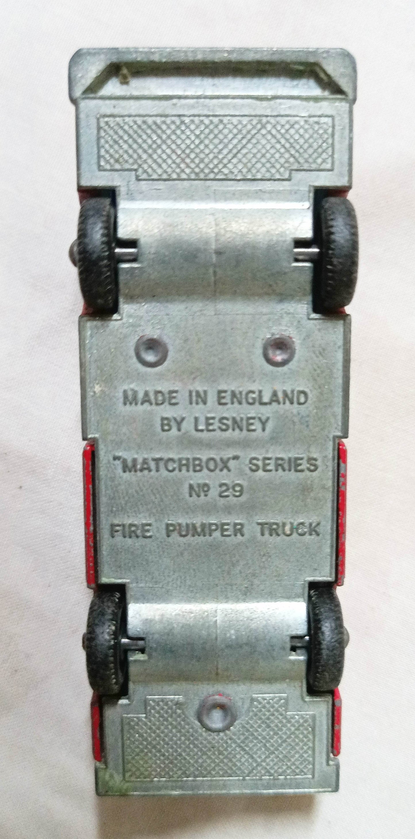 Lesney Matchbox 29 Fire Pumper Truck Diecast 1966 England - TulipStuff