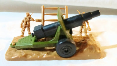 Lesney Matchbox 32 Field Gun w/Soldiers Diorama England 1978 - TulipStuff