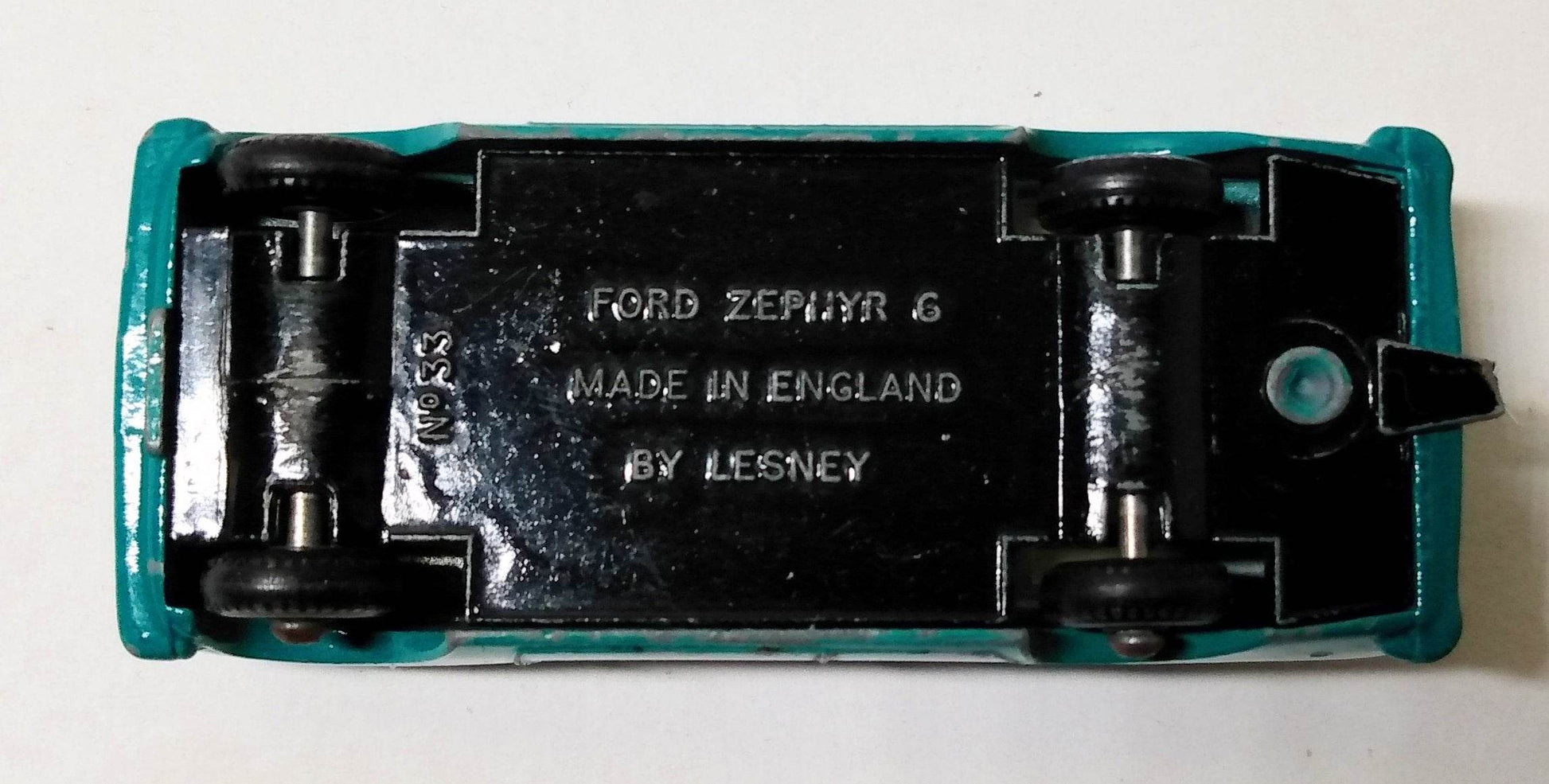 Lesney Matchbox 33 Ford Zephyr 6 Sedan Diecast Car England 1963 - TulipStuff
