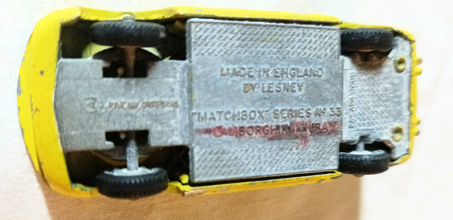 Lesney Matchbox 33 Lamborghini Miura England 1969 - TulipStuff