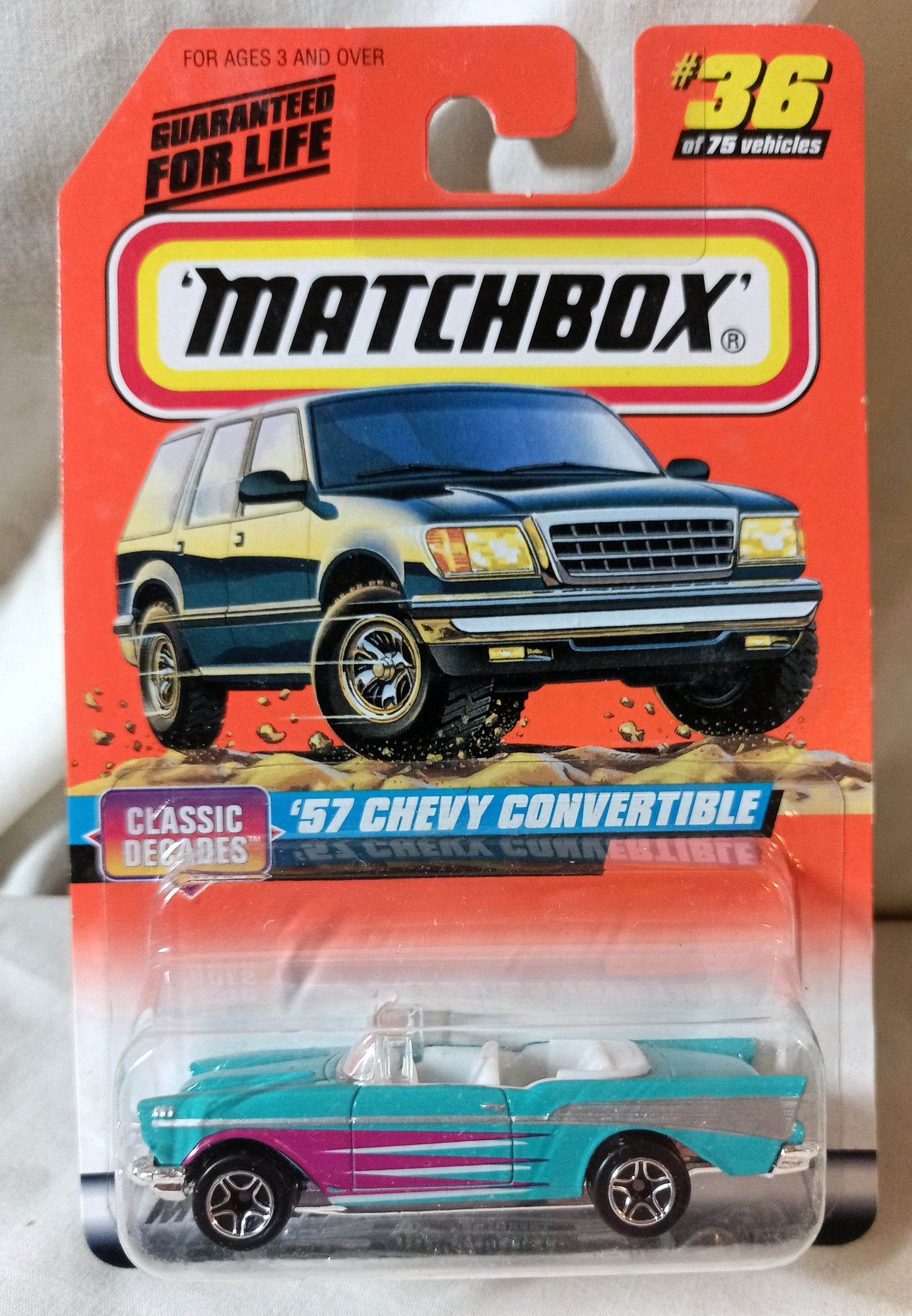 Matchbox 36 '57 Chevy Convertible Classic Decades 1998 - TulipStuff