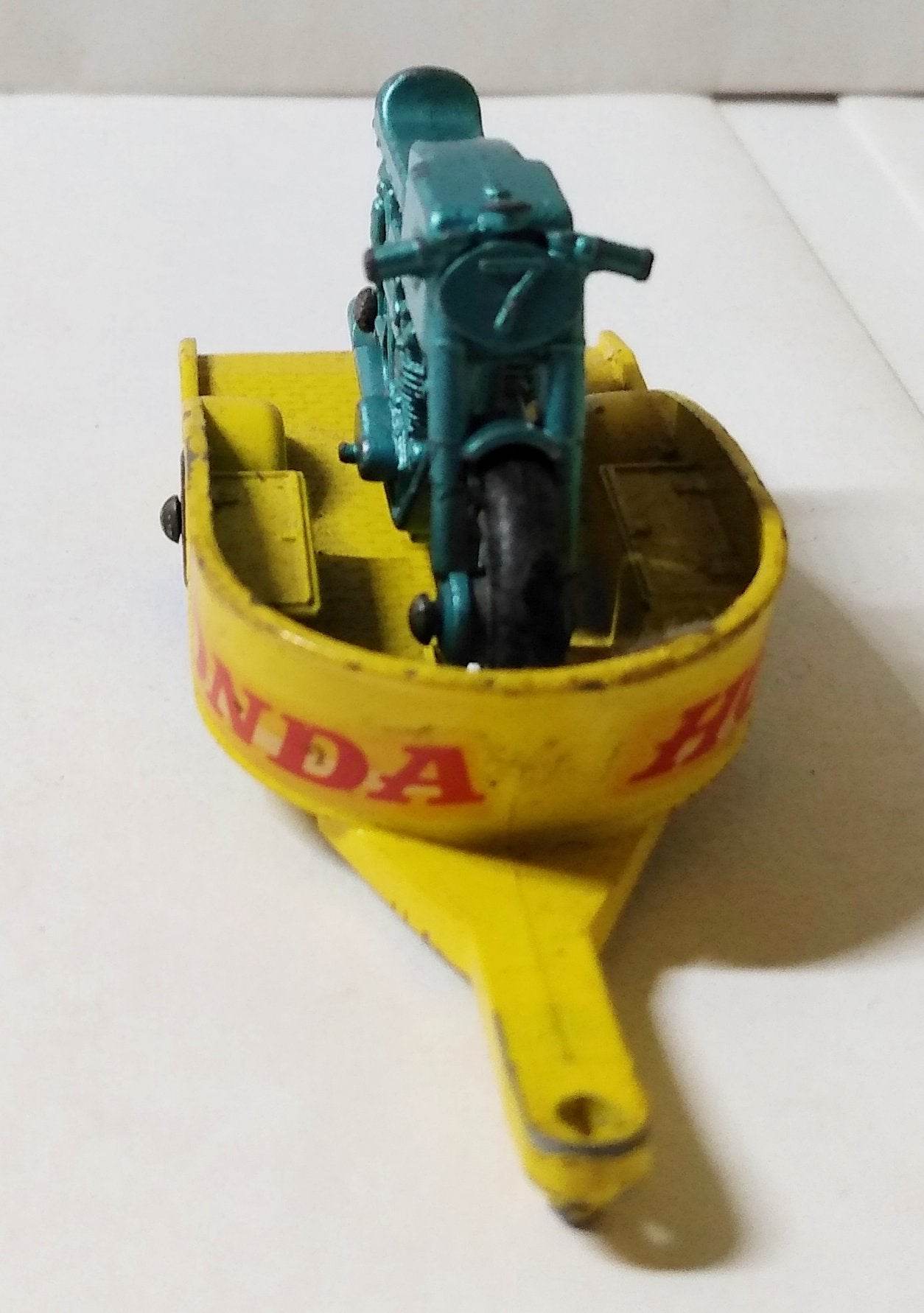 Lesney Matchbox no. 38 Honda Motorcycle and Trailer 1967 England - TulipStuff