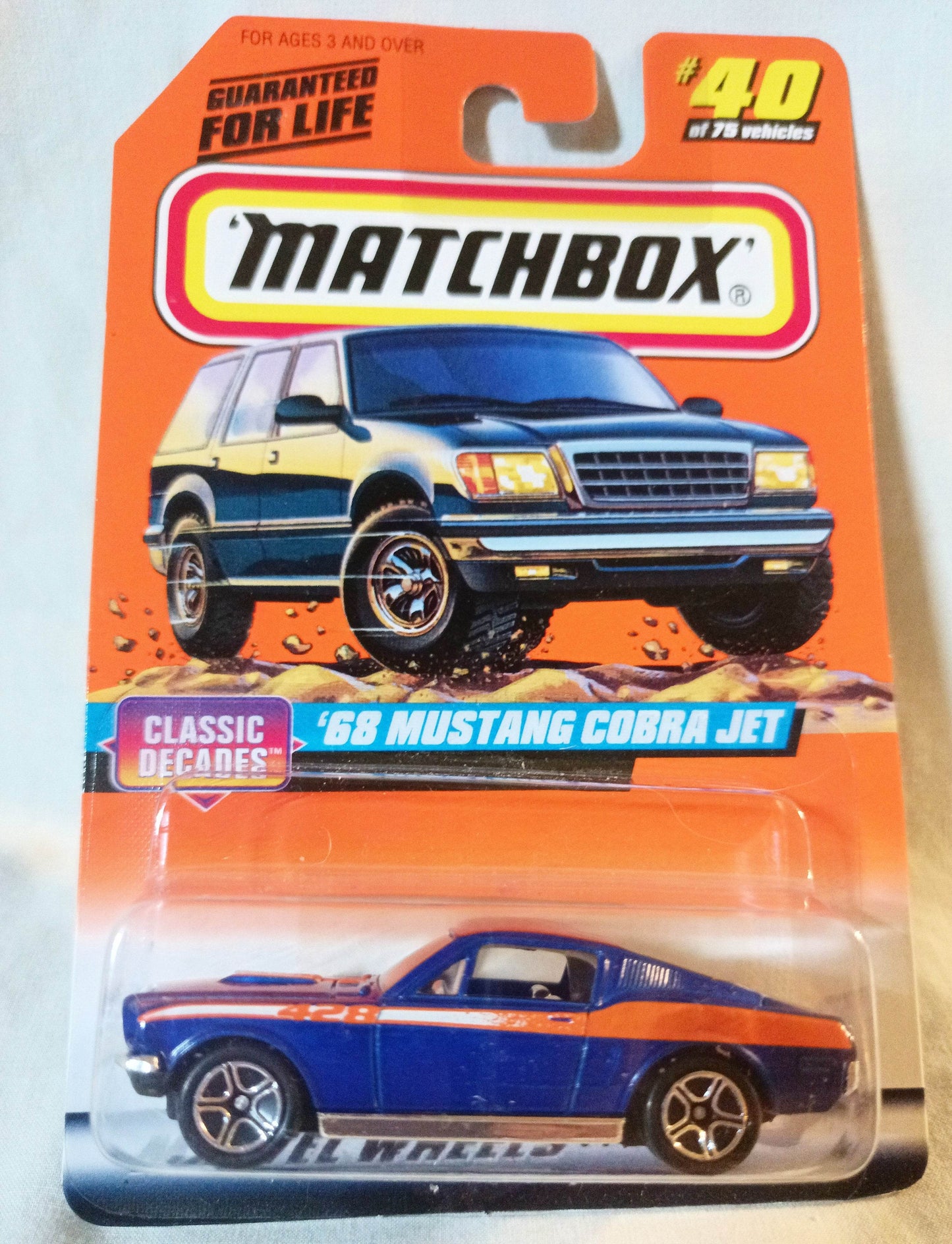 Matchbox #40 Ford '68 Mustang Cobra Jet Classic Decades Series 1998 - TulipStuff