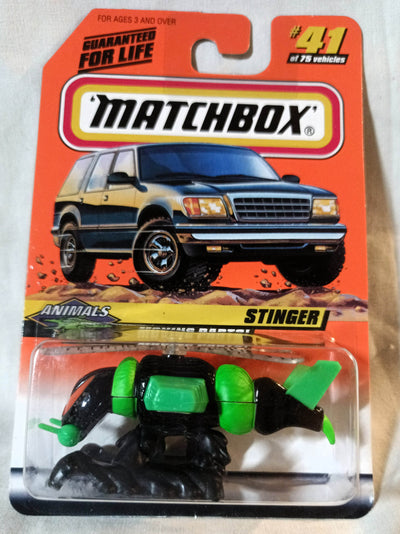 Matchbox #41 Stinger Bumble Bee Helicopter Animals Series 1998 - TulipStuff