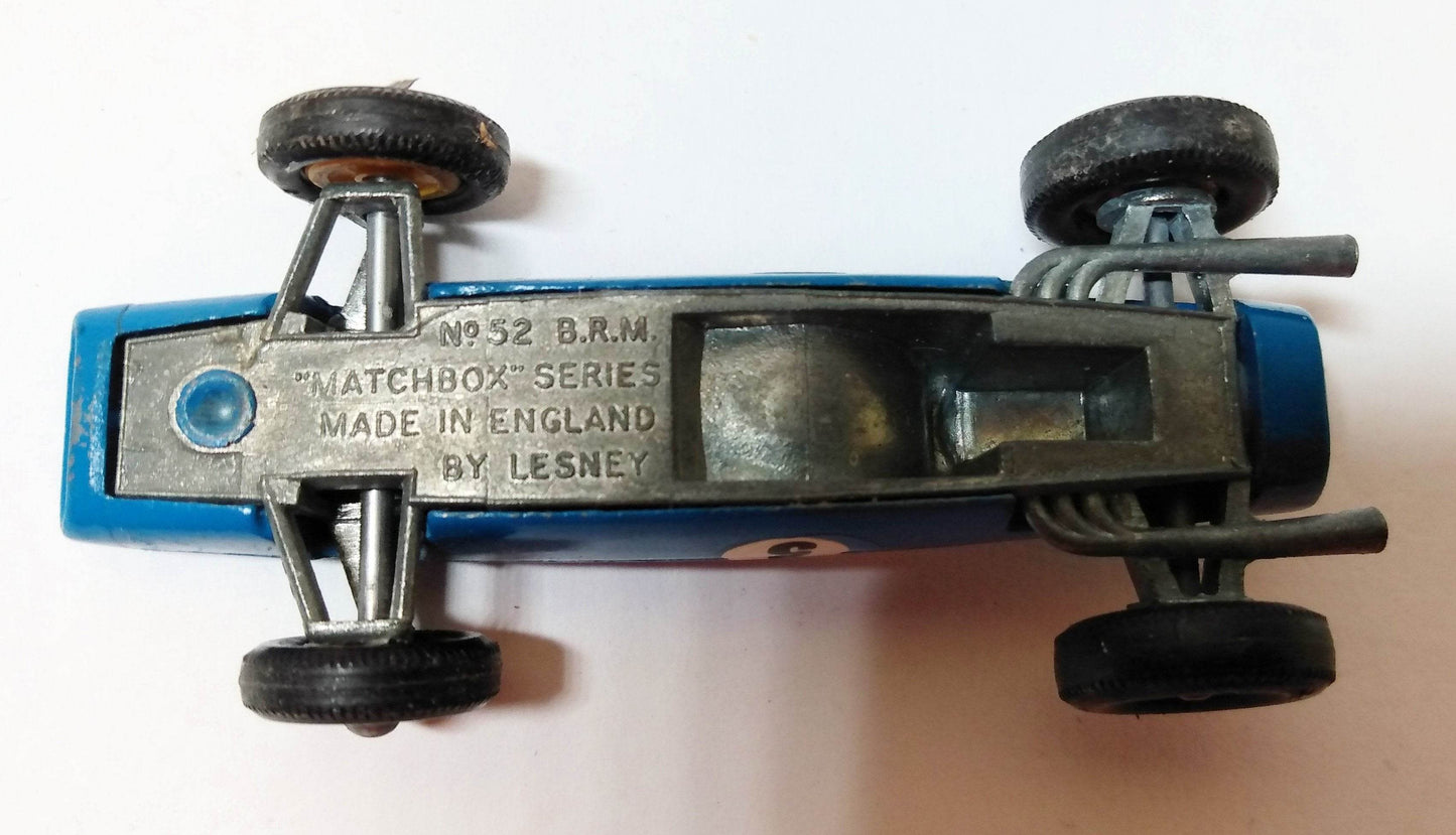 Lesney Matchbox 52 BRM P261 Racing Car Formula One England 1965 - TulipStuff