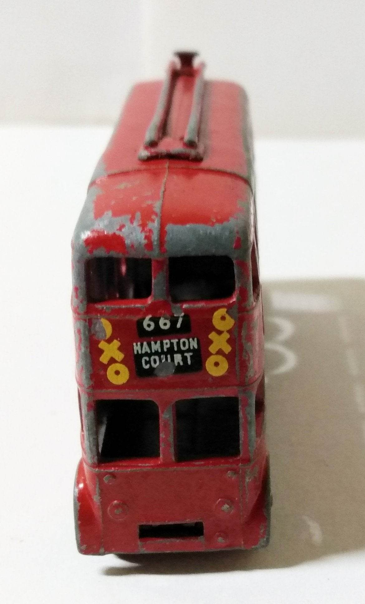 Lesney Matchbox 56 London Trolley Bus Peardrax England 1958 bpw - TulipStuff
