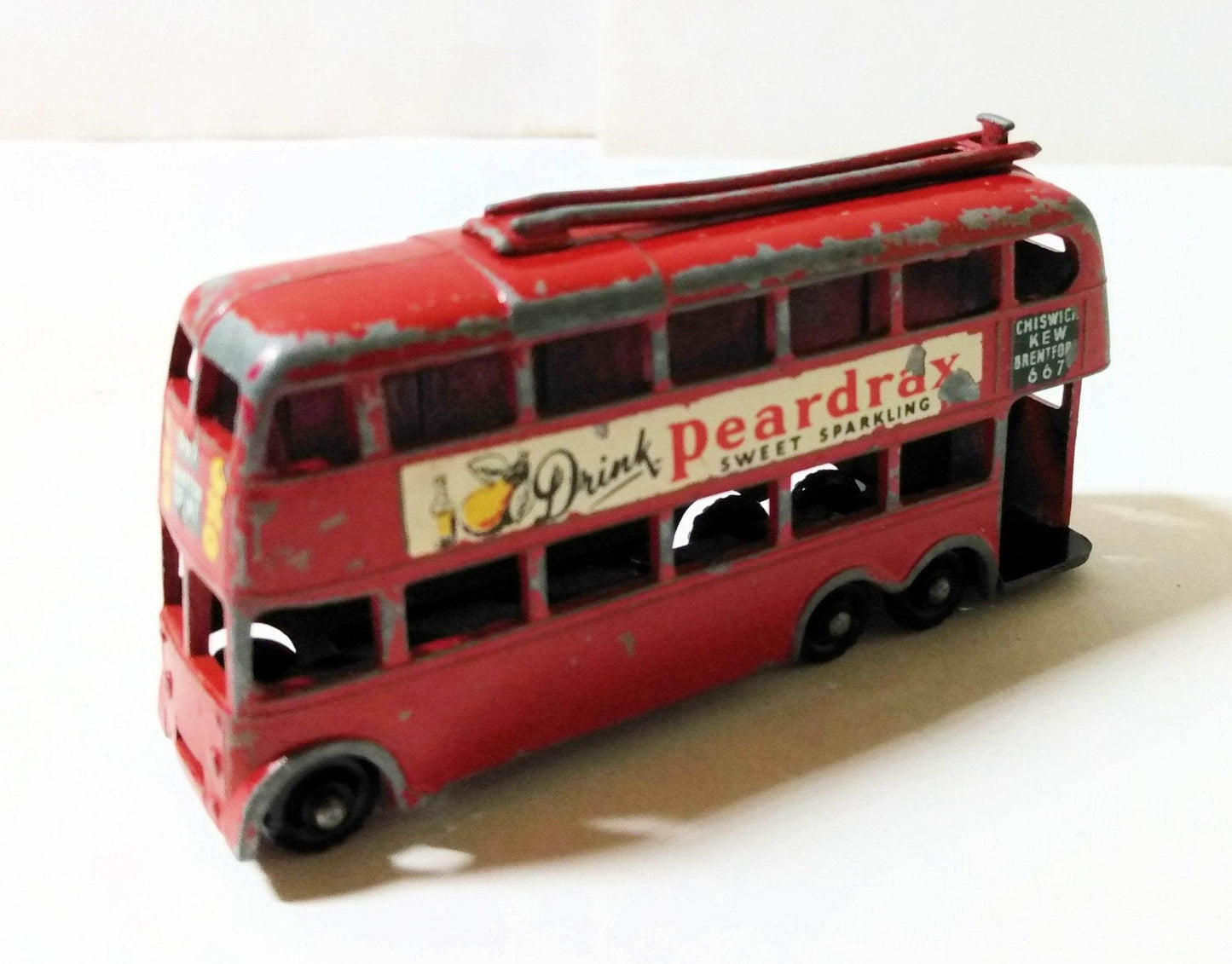 Lesney Matchbox 56 London Trolley Bus Peardrax England 1958 bpw - TulipStuff