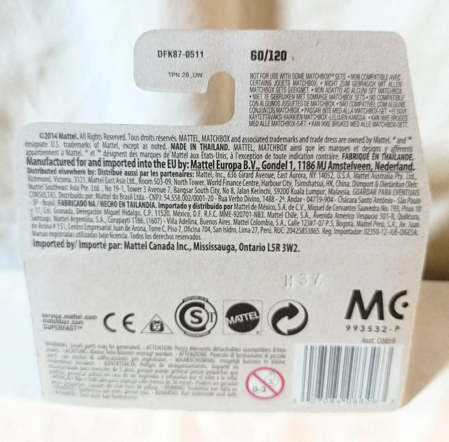 Matchbox #60 Crime Crusher 4x4 Heroic Rescue 2015 Short Card - TulipStuff