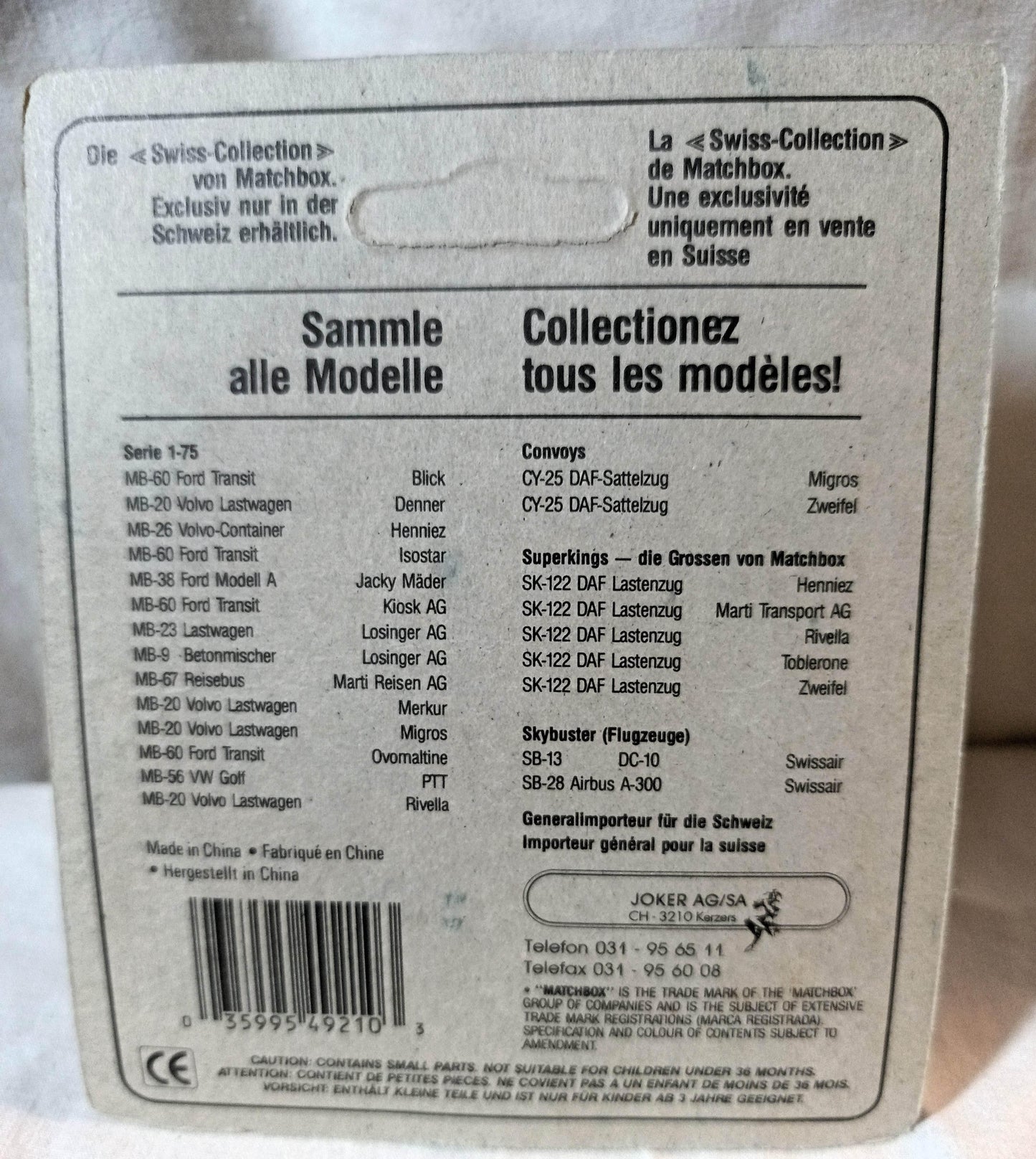 Matchbox Swiss Collection MB60 1987 Ovomaltine Ford Transit Van - TulipStuff