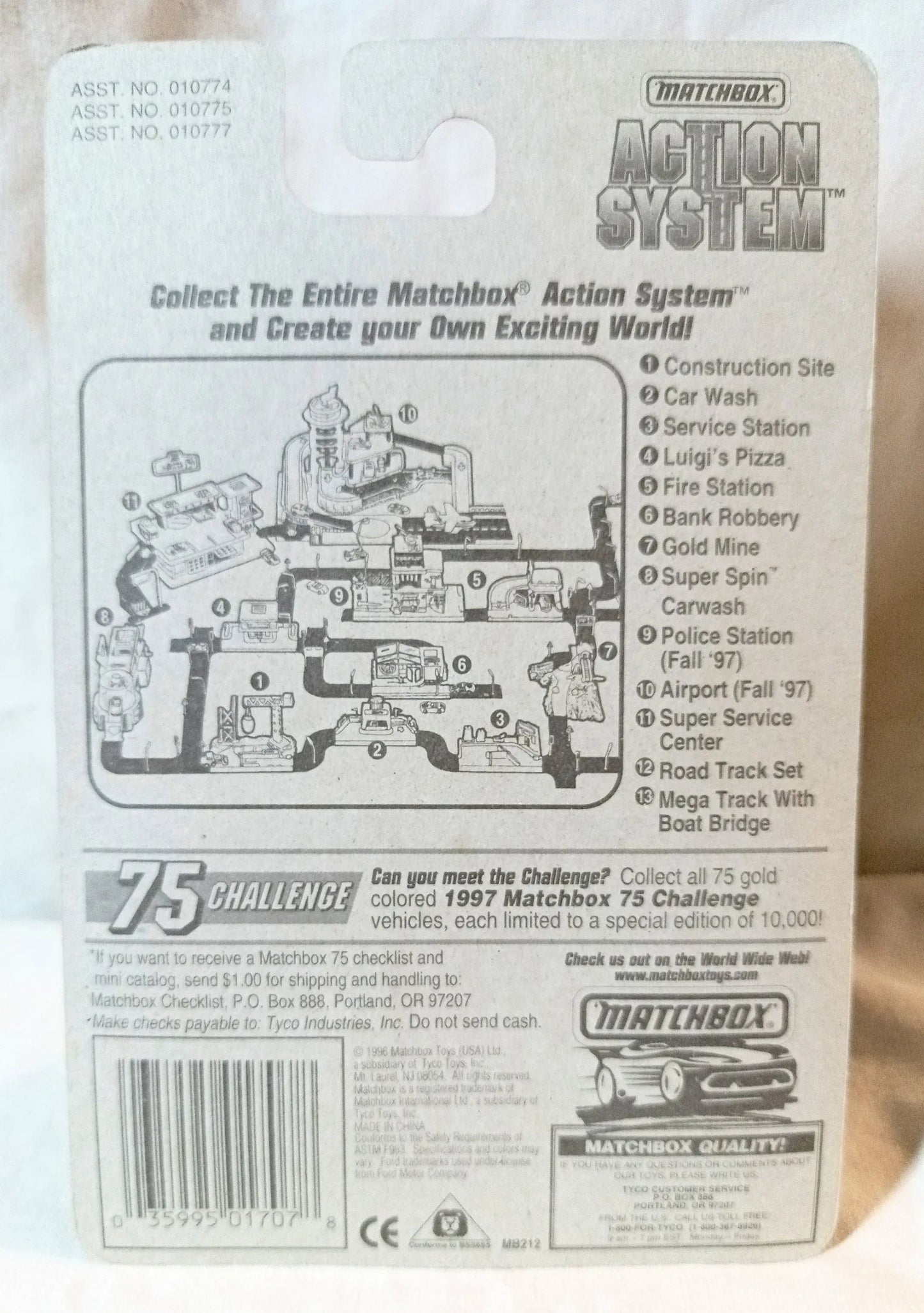 Matchbox #7 T-Bird Stock Car Evan Carr Auto Care Ford Thunderbird 1997 - TulipStuff