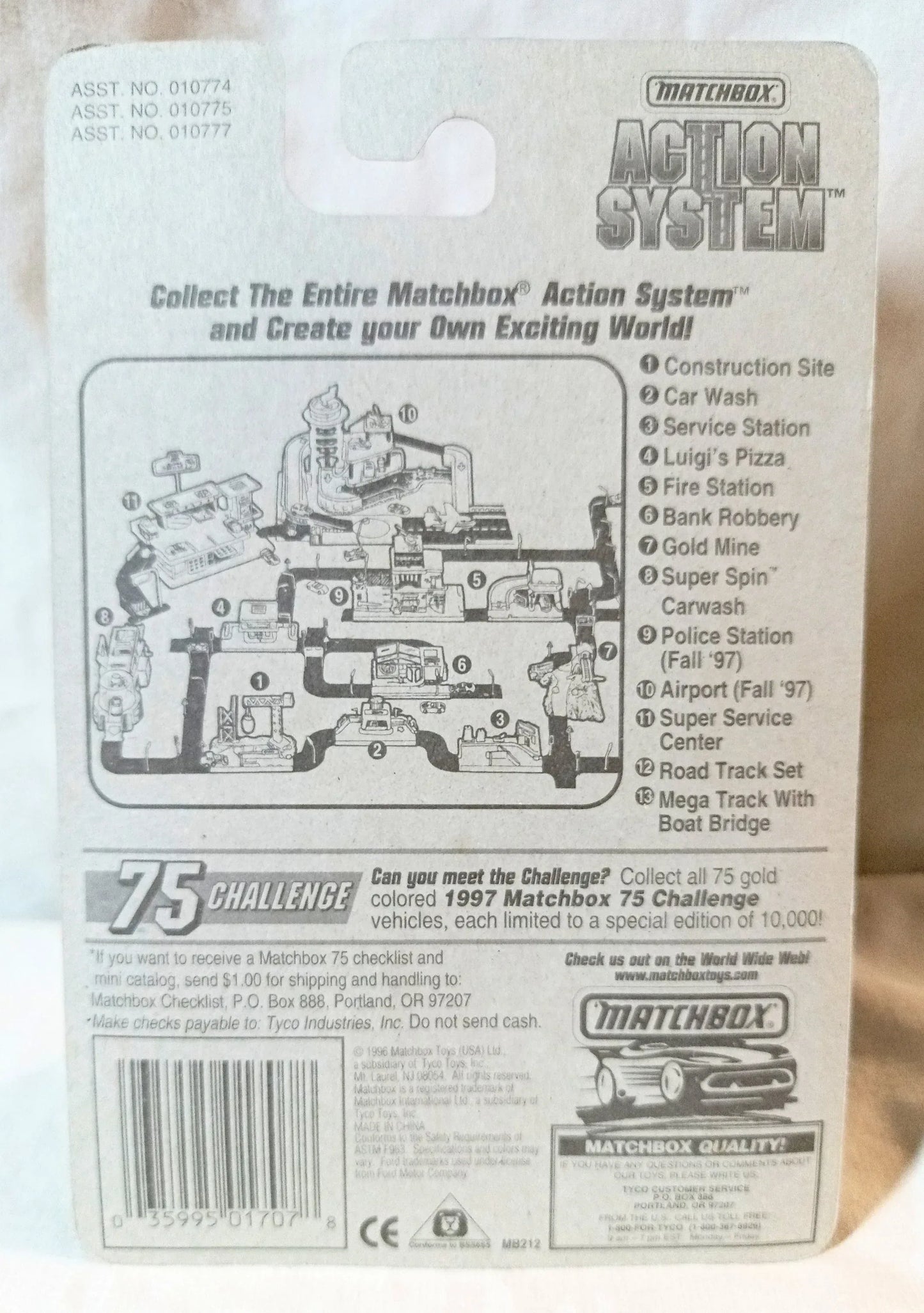 Matchbox #7 T-Bird Stock Car Evan Carr Auto Care Ford Thunderbird 1997 - TulipStuff