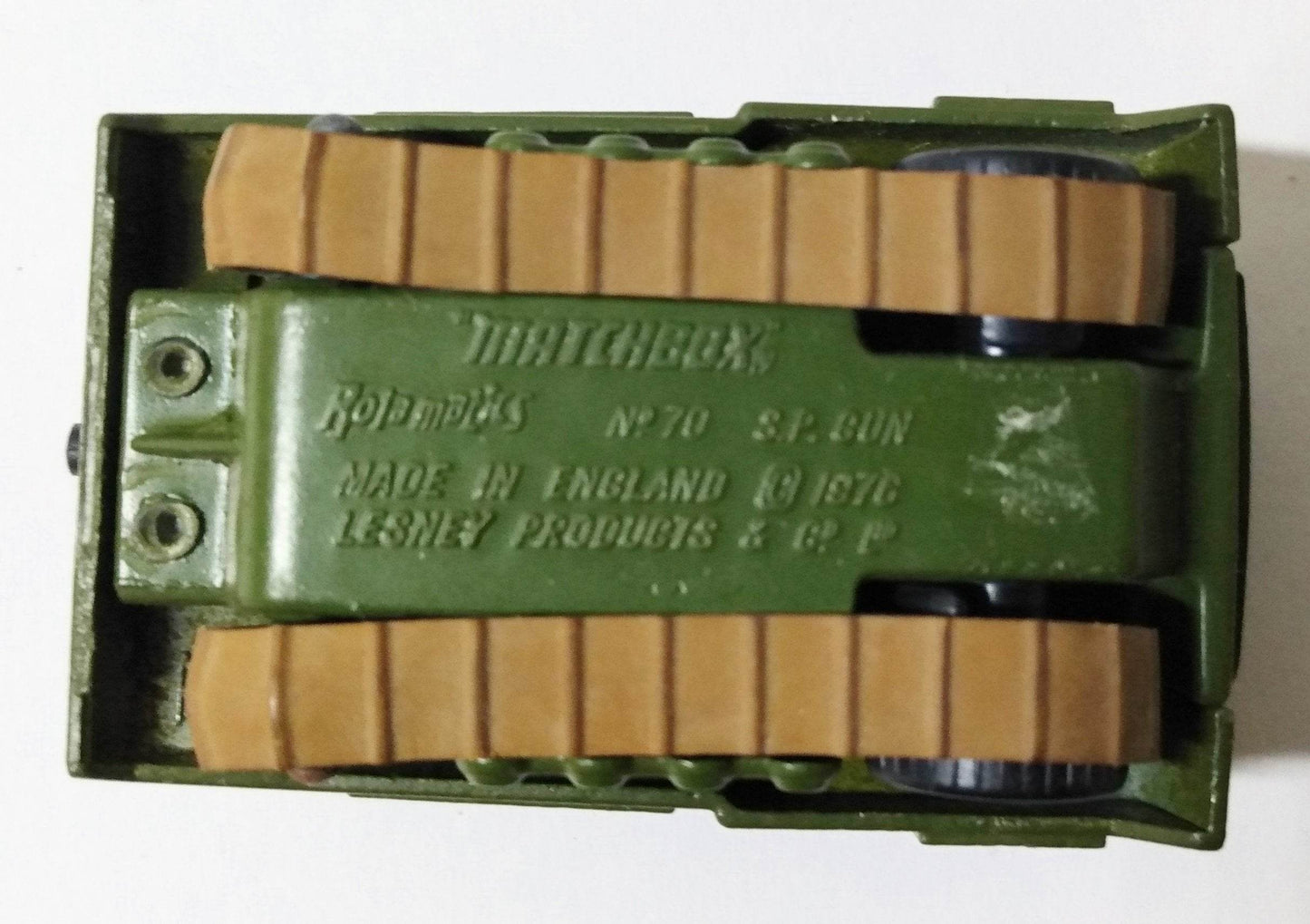 Lesney Matchbox 70 Self Propelled Gun Army Tank England 1976 - TulipStuff