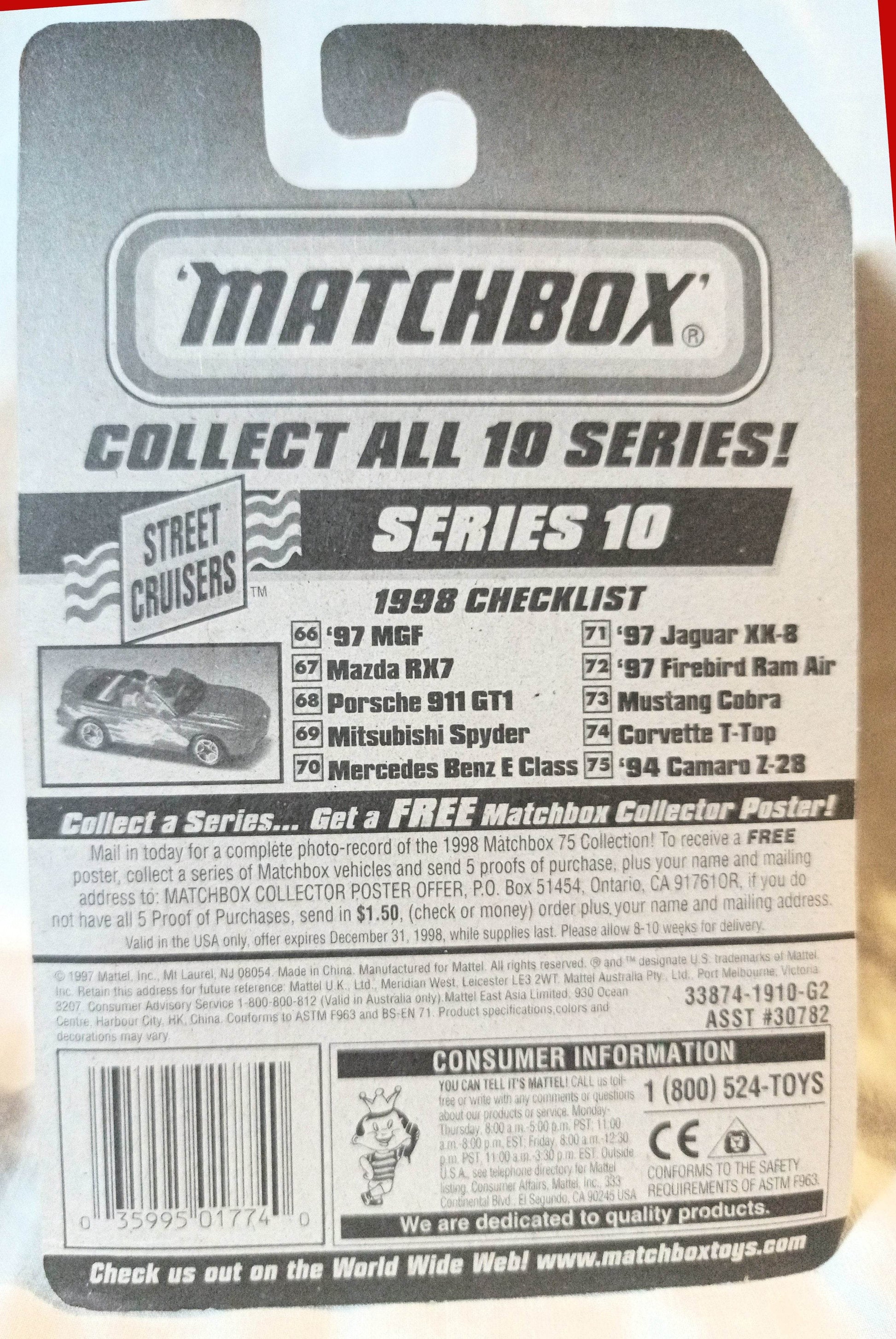 Matchbox #74 Corvette T-Roof Street Cruisers Series 1998 - TulipStuff