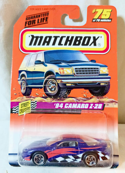 Matchbox #75 Chevrolet '94 Camaro Z-28 Street Cruisers 1998 - TulipStuff