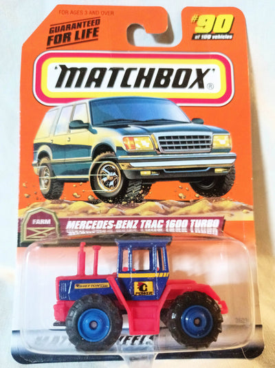 Matchbox #90 Farm Series Mercedes-Benz Trac 1600 Turbo Tractor 1999 - TulipStuff