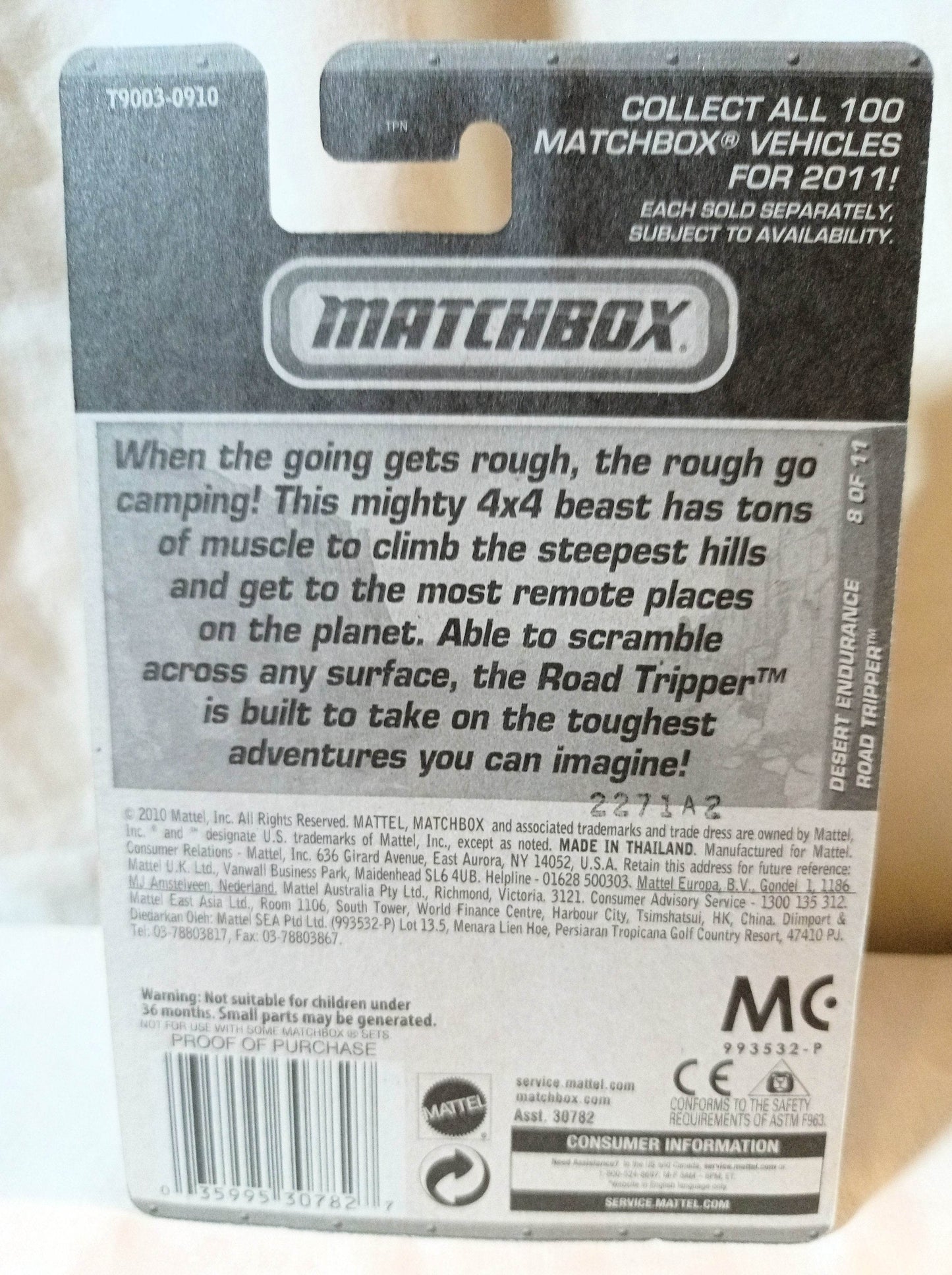 Matchbox #91 Road Tripper 4X4 SUV Sojourner Desert Endurance 2011 - TulipStuff
