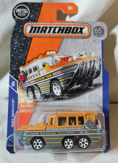 Matchbox #100 Duk Duk Bay Tours Amphibious Bus MBX Service 2018 - TulipStuff