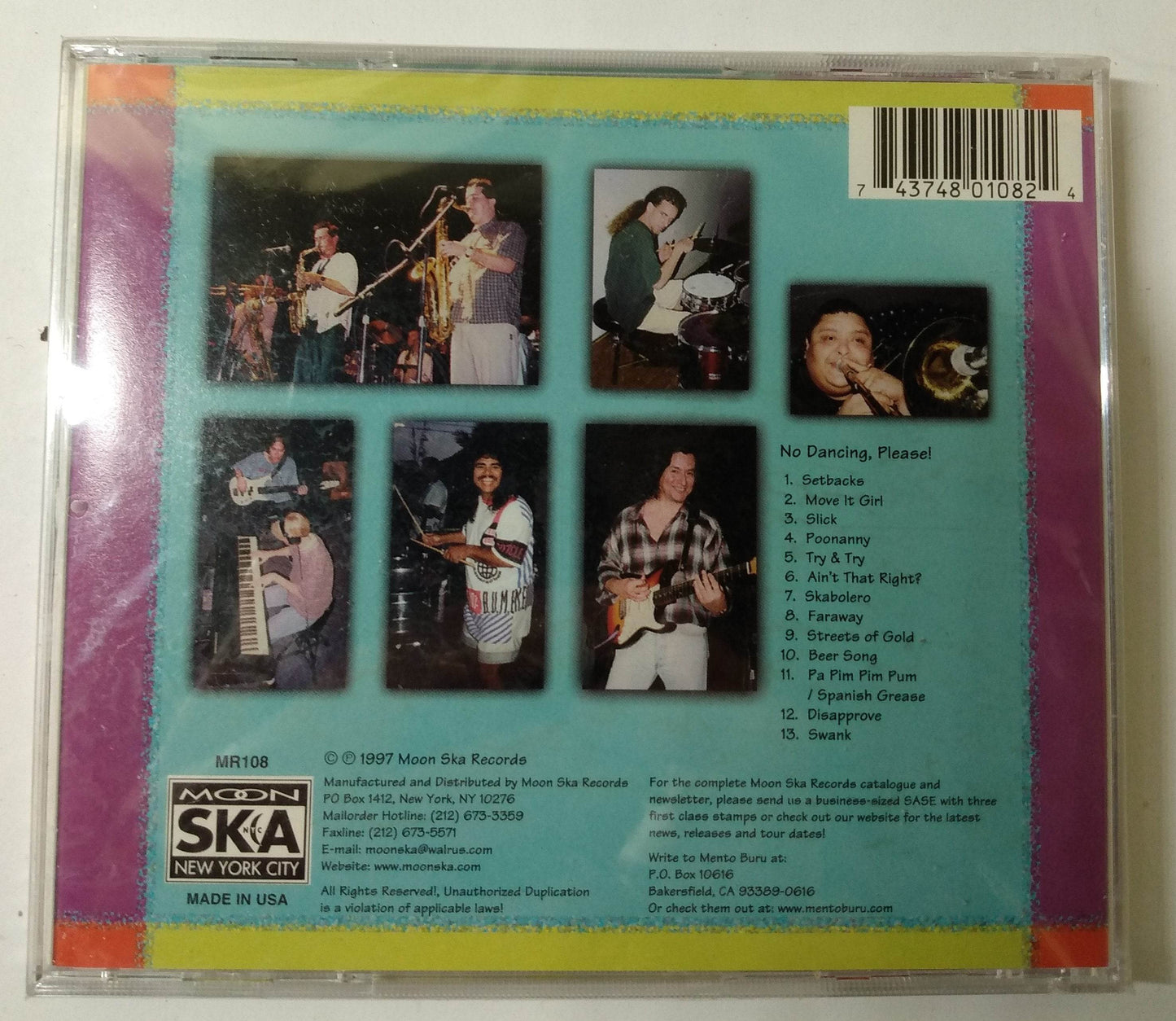 Mento Buru No Dancing Please Bakersfield Album CD Moon Ska 1997 - TulipStuff