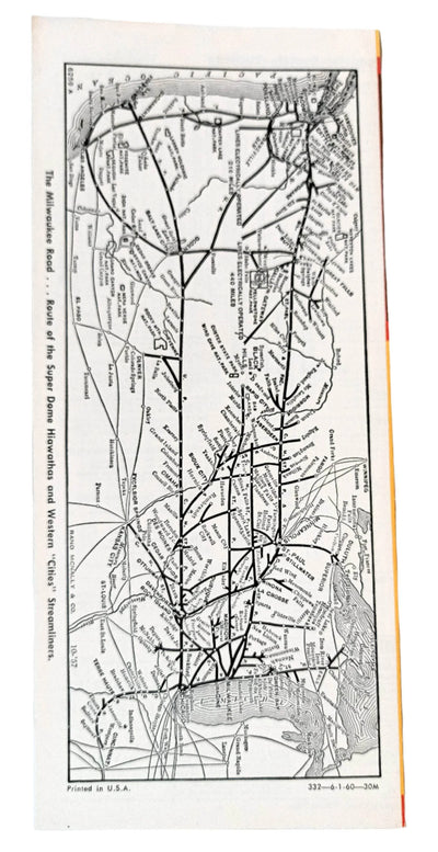 Milwaukee Road Condensed Passenger Train Schedules September 1960 - TulipStuff