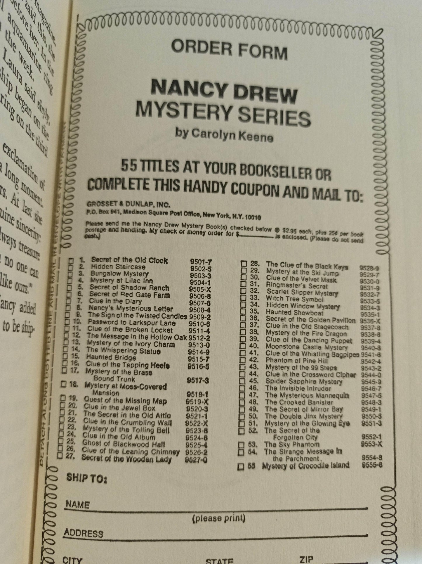 Nancy Drew Mystery Stories #3 The Bungalow Mystery Carolyn Keene 1981 - TulipStuff