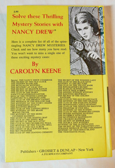 Nancy Drew Mystery Stories #3 The Bungalow Mystery Carolyn Keene 1981 - TulipStuff