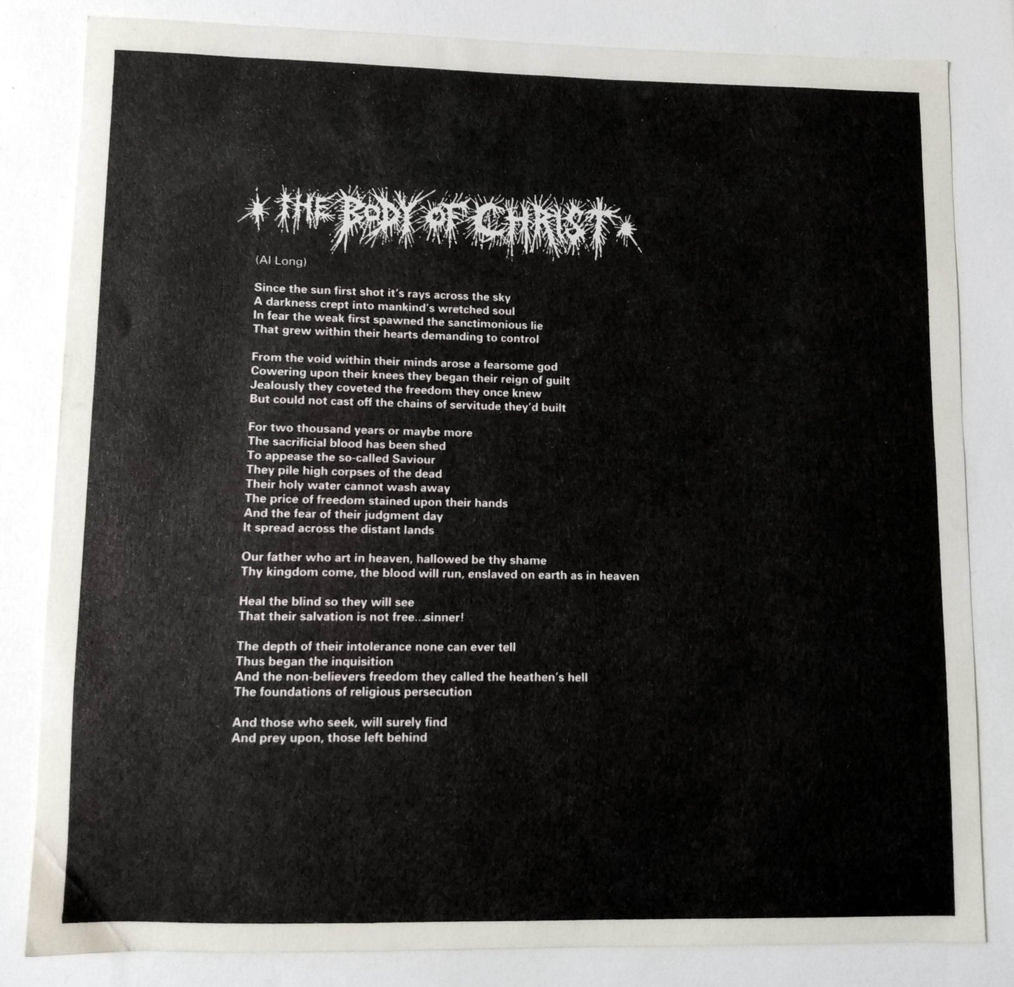 Nausea Cybergod 7" Vinyl NYHC Crust Punk Allied 1991 - TulipStuff