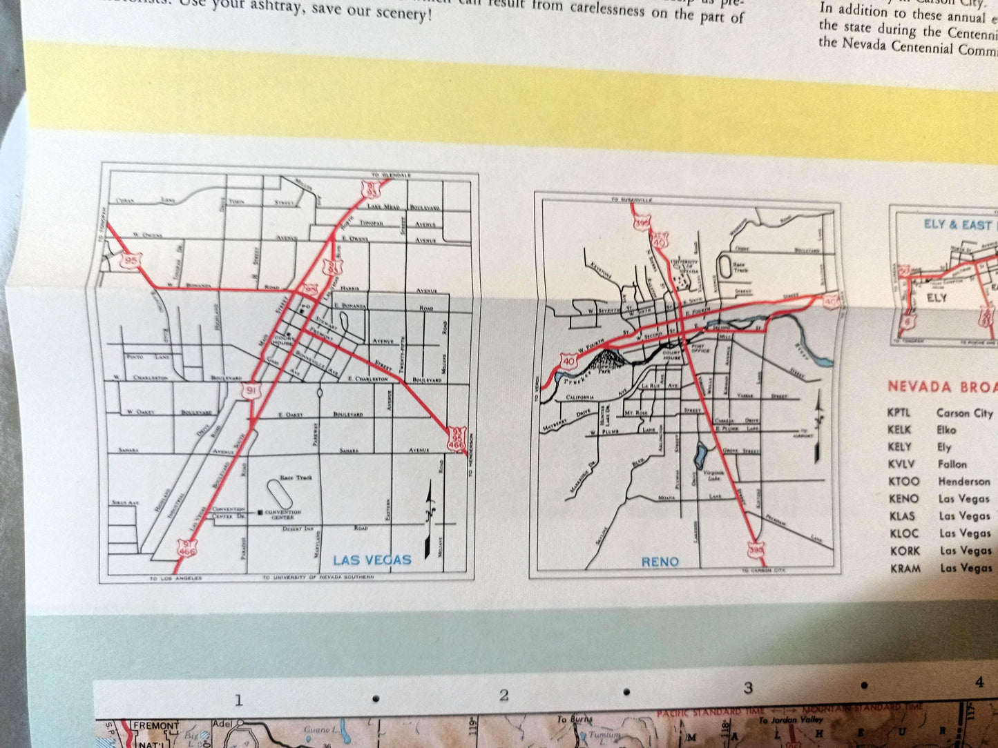 Nevada Centennial Official State Highway Map 1963-1964 - TulipStuff
