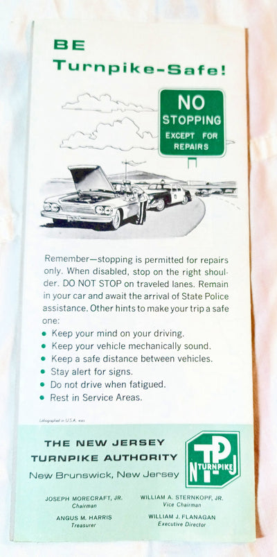 New Jersey Turnpike Gateway To America Map Brochure 1964 - TulipStuff