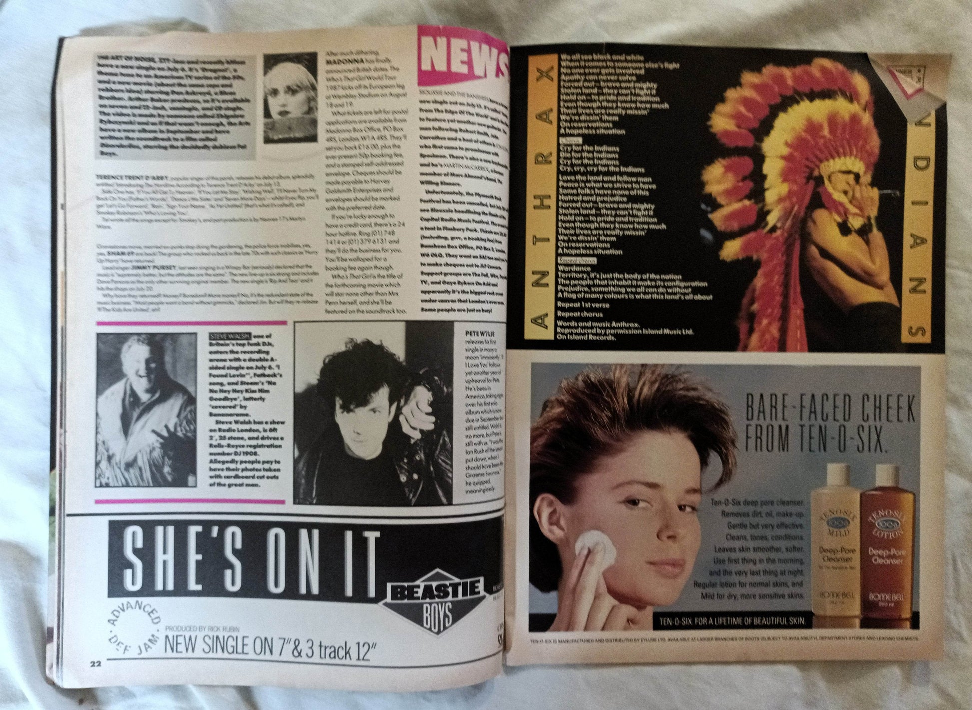 Number One Magazine 11 July 1987 UK Terence Trent D'Arby Madonna A-Ha - TulipStuff