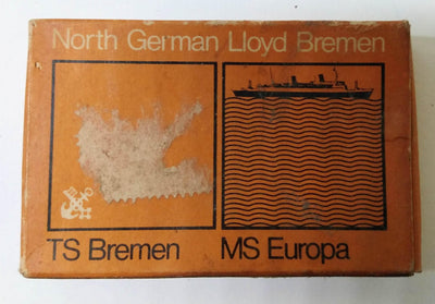 North German Lloyd Line TS Bremen MS EUROPA Soap Box (Empty) 1960's - TulipStuff