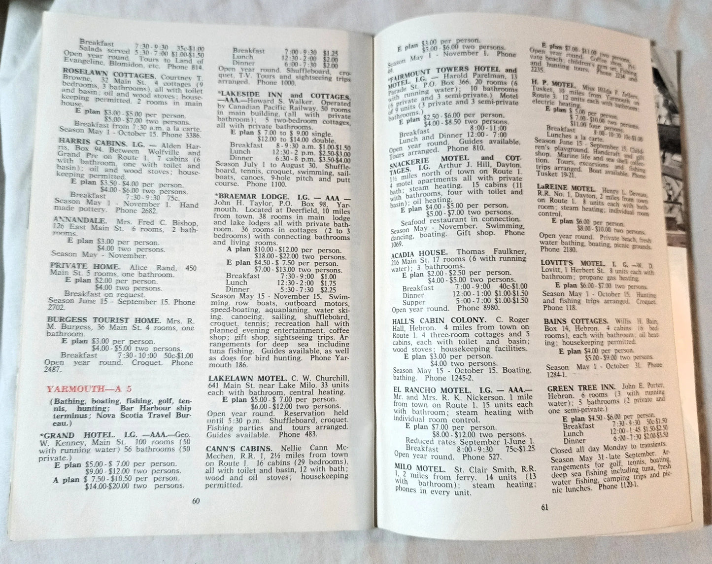 Where To Stay In Nova Scotia Hotel Cottages Lodges Guide Booklet 1959 - TulipStuff