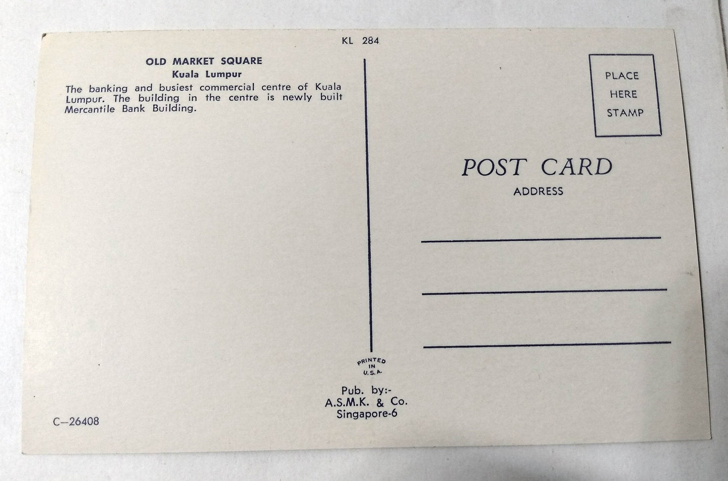 Old Market Square Mercantile Bank Building Kuala Lumpur Malaysia 1950's - TulipStuff