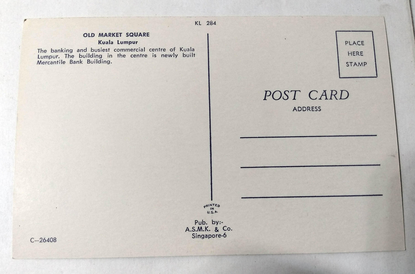 Old Market Square Mercantile Bank Building Kuala Lumpur Malaysia 1950's - TulipStuff