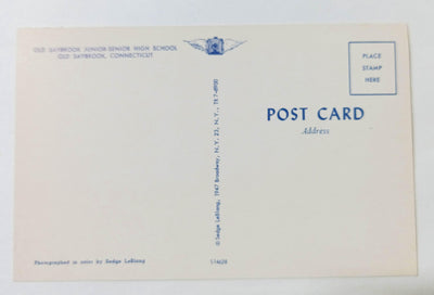 Old Saybrook Junior Senior High School Connecticut 1960's Postcard - TulipStuff