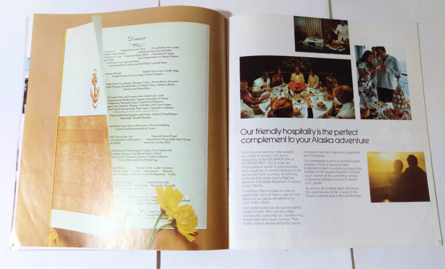 Pacific Far East Line Mariposa Monterey 1974 Alaska Cruises Brochure - TulipStuff