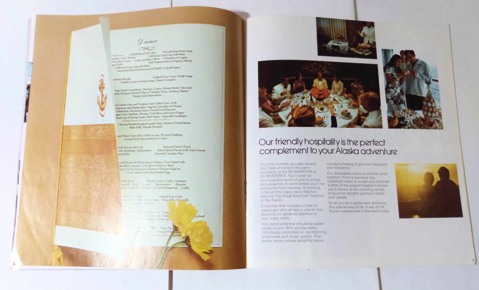 Pacific Far East Line Mariposa Monterey 1974 Alaska Cruises Brochure - TulipStuff