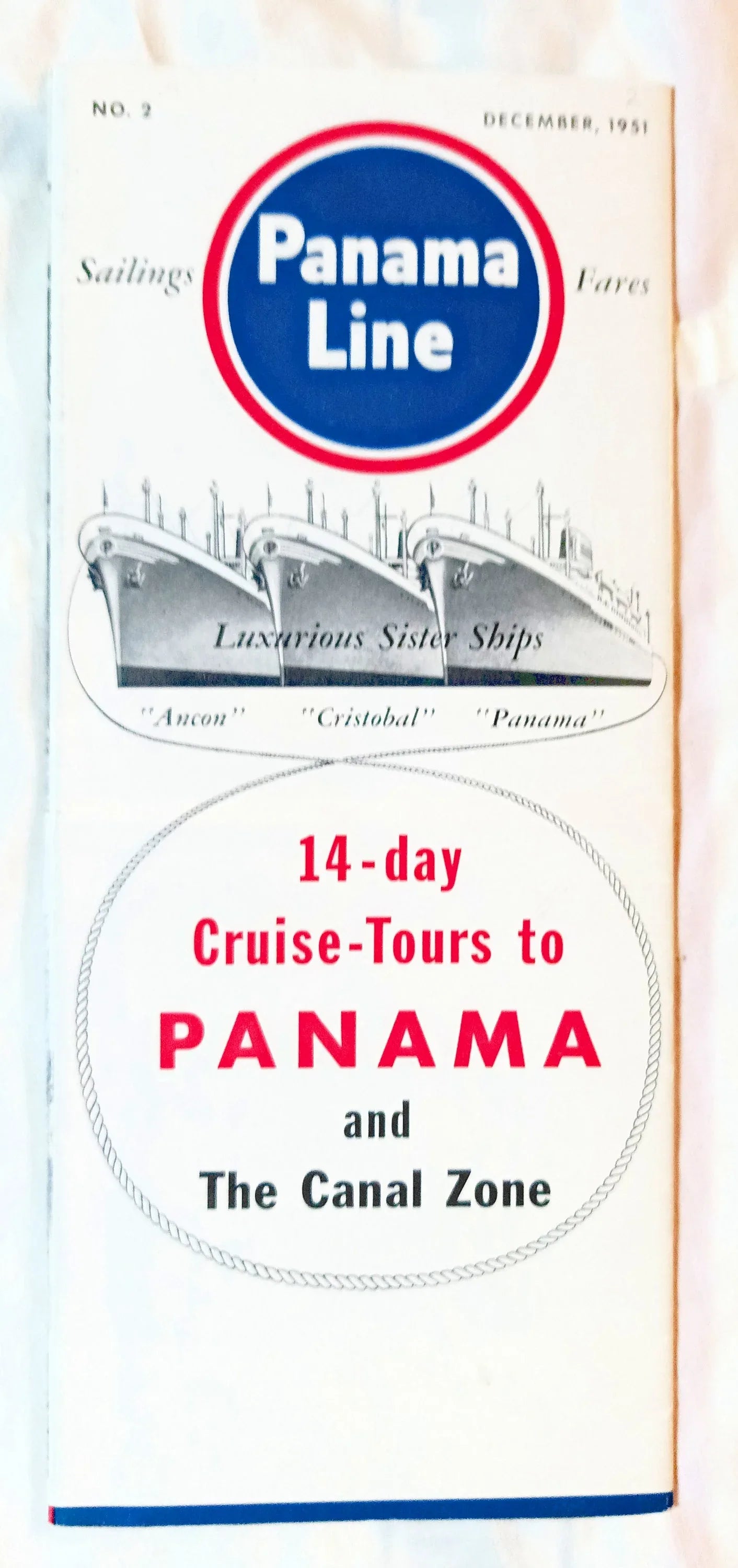 Panama Line ss Ancon ss Cristobal ss Panama Cruise Brochure 1951 - TulipStuff