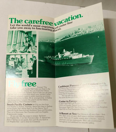 P&O 1976 ss Oriana Europe Caribbean South Pacific Cruises Brochure - TulipStuff