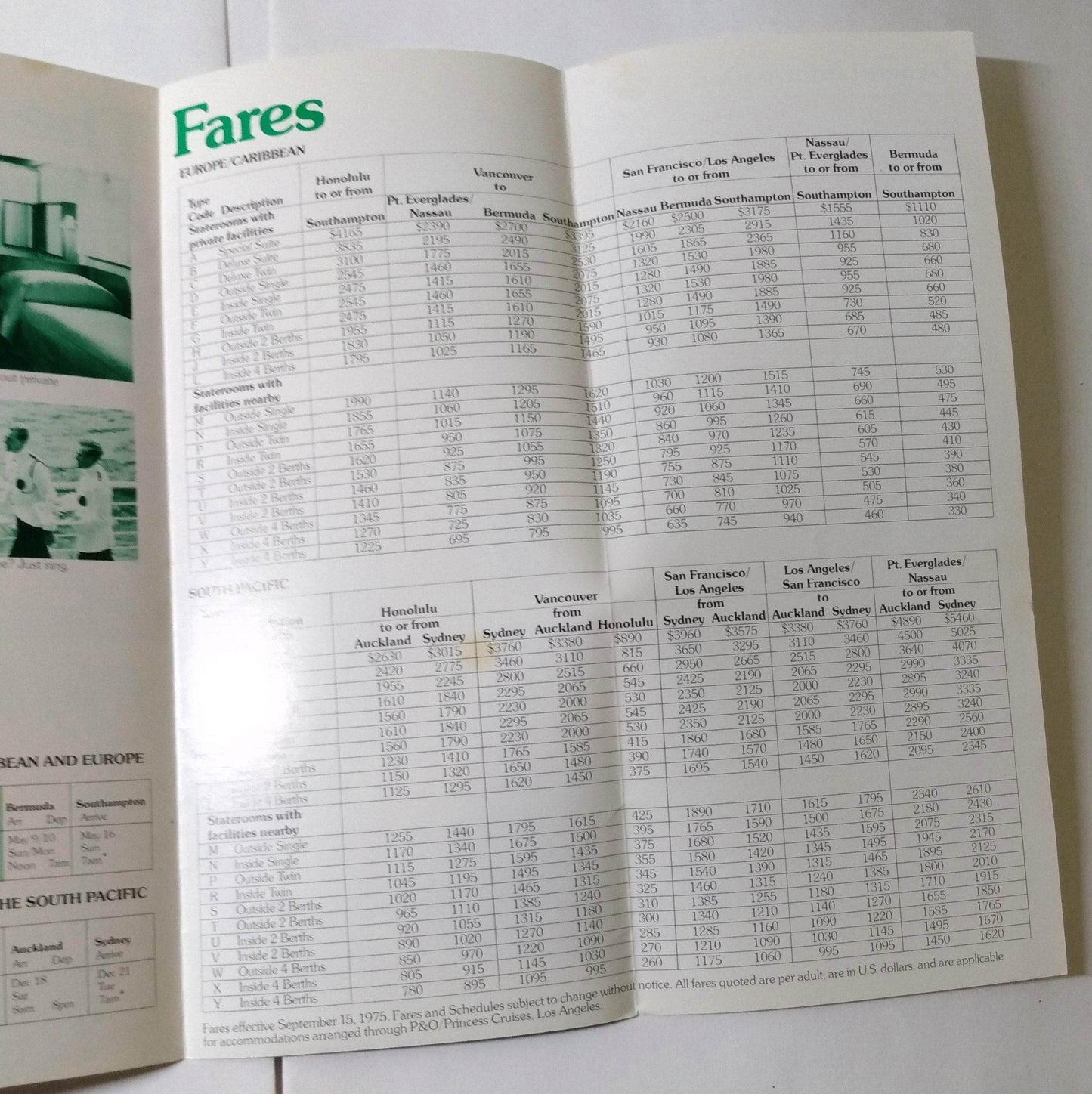 P&O 1976 ss Oriana Europe Caribbean South Pacific Cruises Brochure - TulipStuff