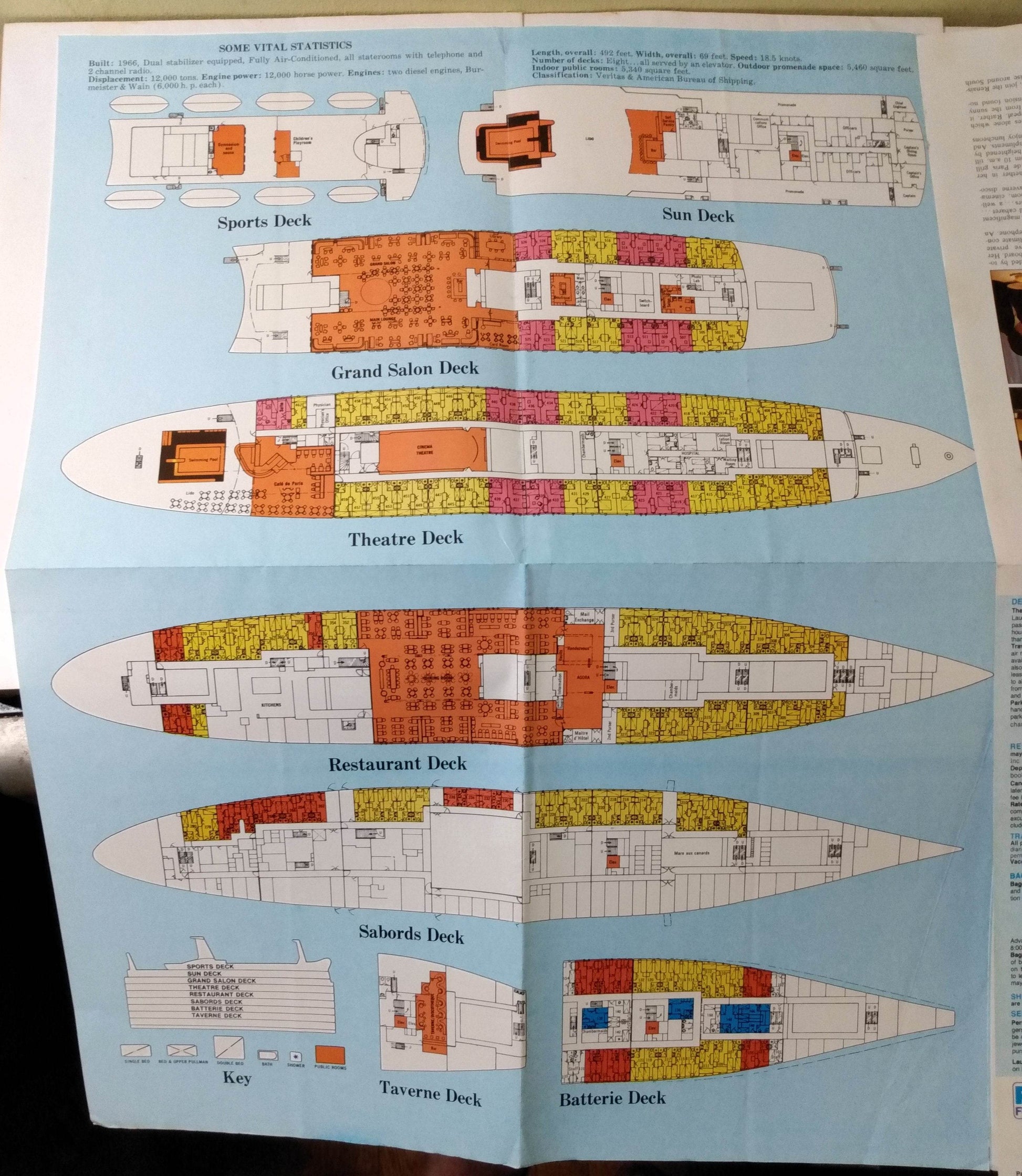 Paquet French Cruises ms Renaissance 1976 South America Brochure - TulipStuff
