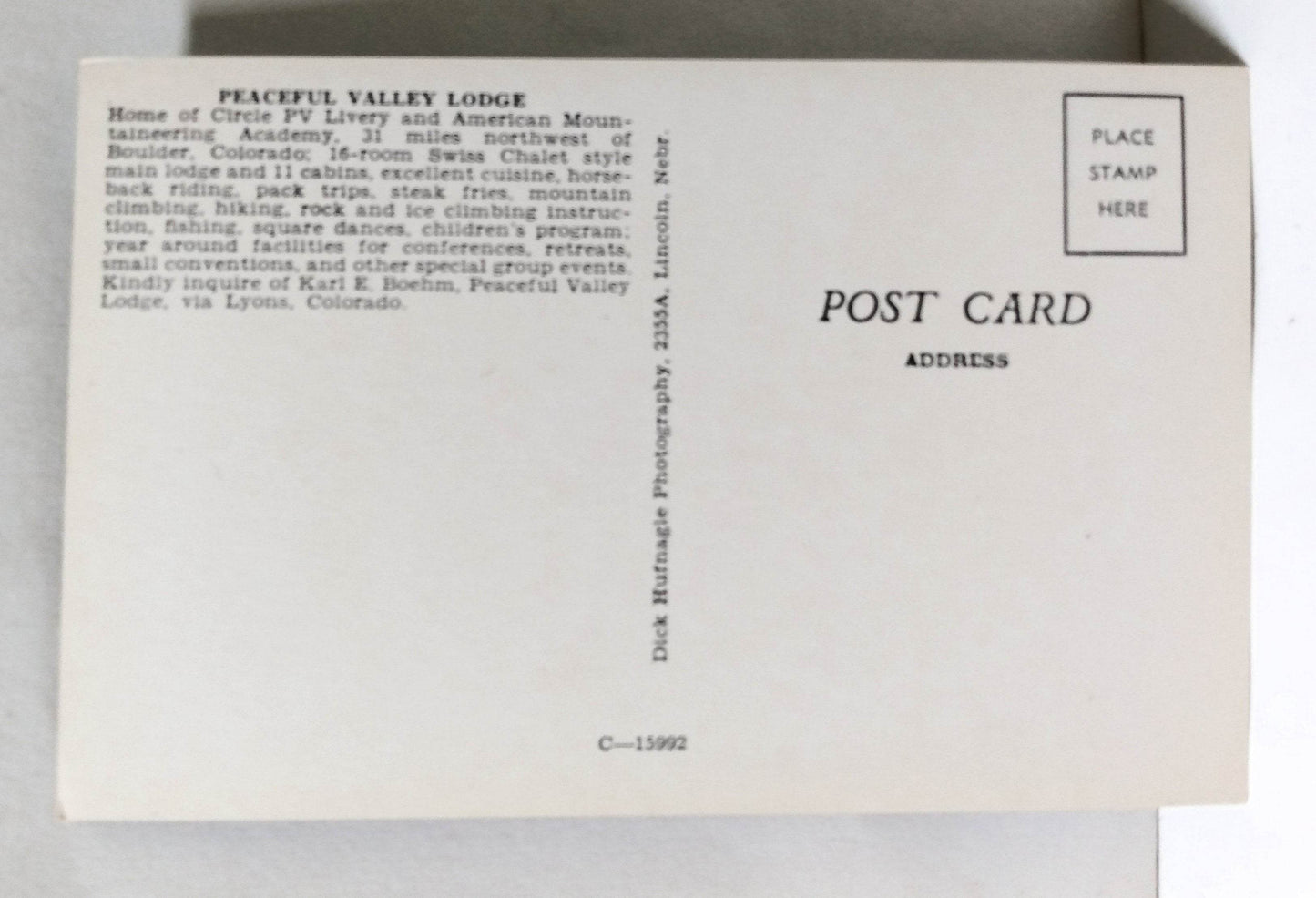 Peaceful Valley Lodge And Guest Ranch Lyons Colorado Postcard 1960's - TulipStuff