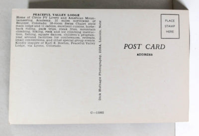 Peaceful Valley Lodge And Guest Ranch Lyons Colorado Postcard 1960's - TulipStuff