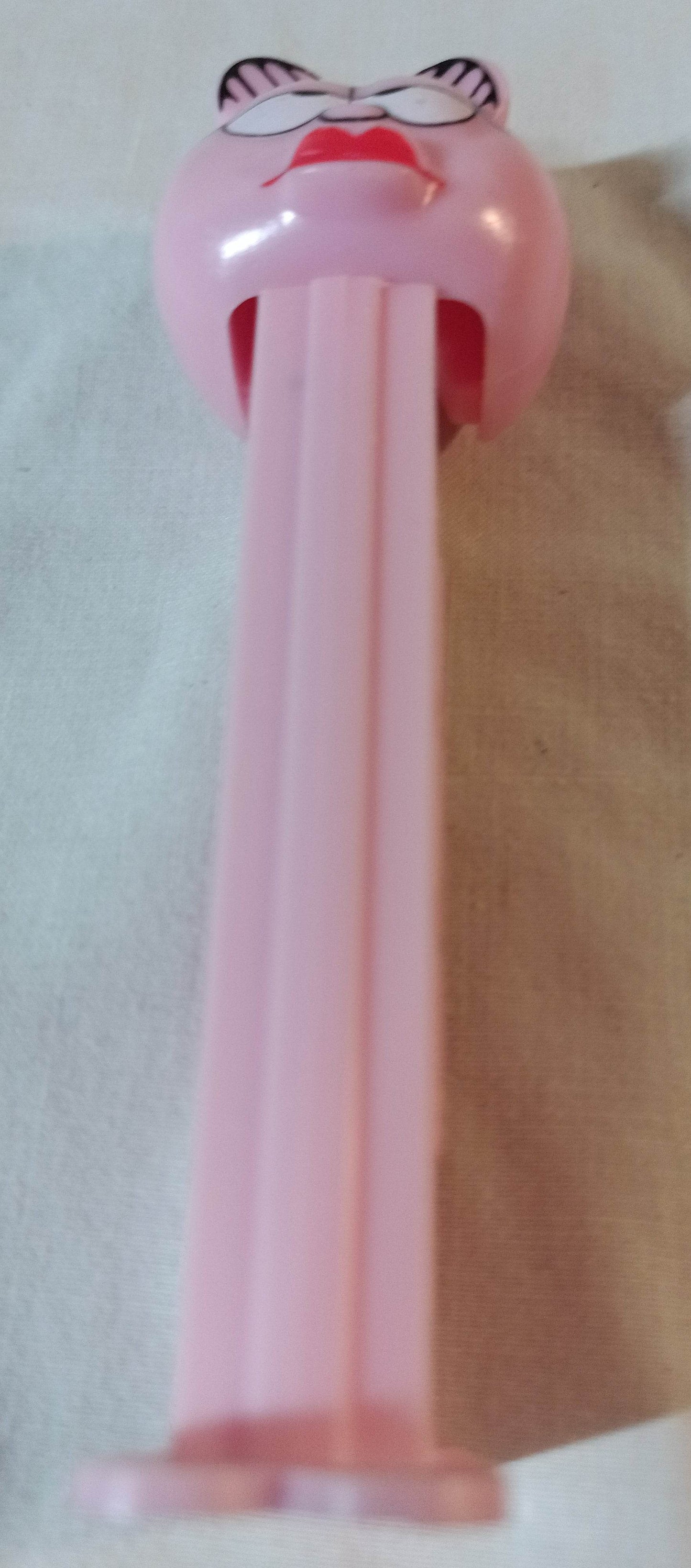 Pez Arlene the Pink Cat (from Garfield) Candy Dispenser Slovenia 1991 - TulipStuff